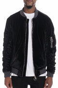 Chaqueta Bomber Velvet Negra