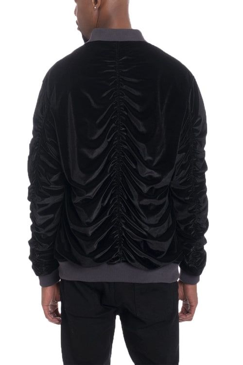 Chaqueta Bomber Velvet Negra