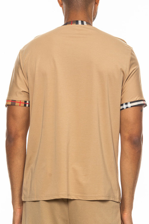 Polo Elegancia Cuadros Beige