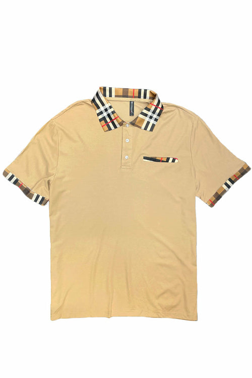 Polo Elegancia Cuadros Beige